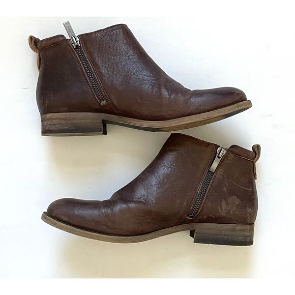 Franco Sarto Zipper Bootie Boot Brown Size 7.5 - Picture 6 of 10